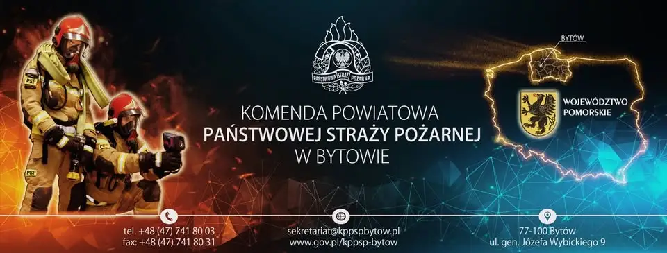Pożar restauracji przy ul. Wolności w Bytowie – interwencja straży pożarnej