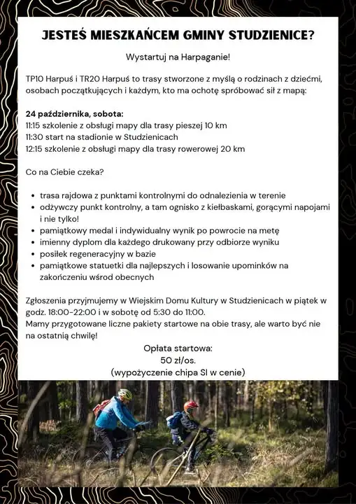 Harpagan 2026: Gmina Studzienice gospodarzem 70. edycji rajdu na orientację