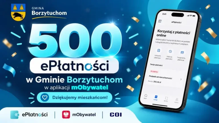 Gmina Borzytuchom: 500 płatności przez mObywatel od czerwca