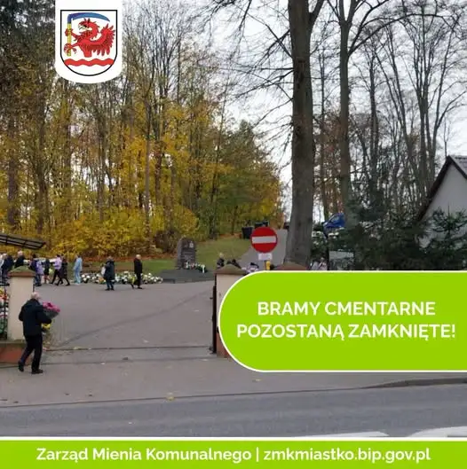 Wszystkich Świętych w Miastku: bramy cmentarzy zamknięte, wyjątek na mszę