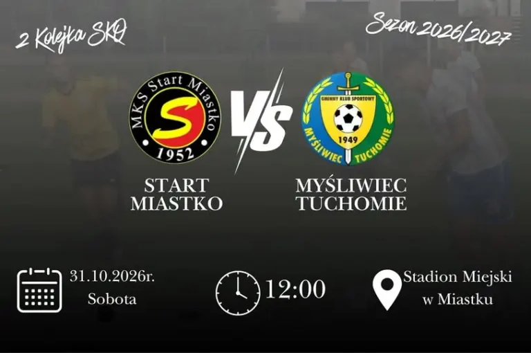 Derby w Miastku: Start Miastko zmierzy się z Myśliwcem Tuchomie